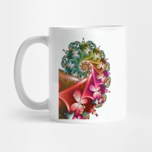 Abstract Fractal Spinning Spring Spiral Bouquet Mug